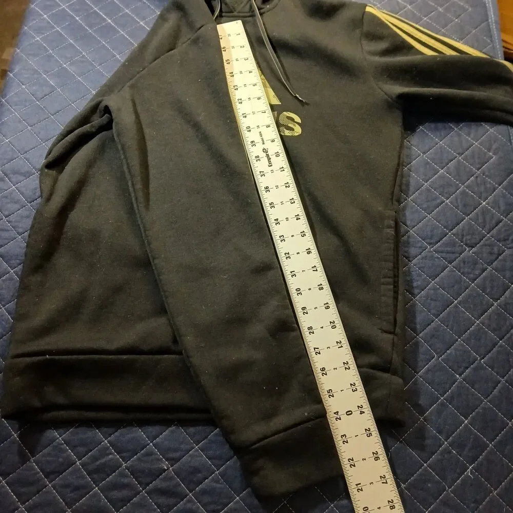 Adidas Men's Hoodie Sweatshirt Black/Camo Medium Long Sleeve
